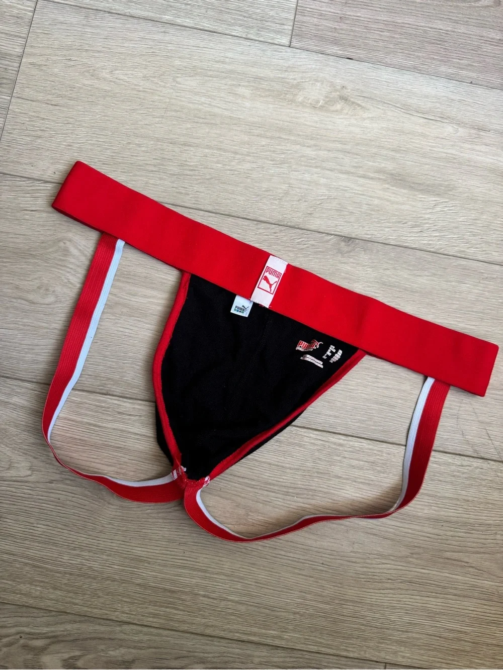 Puma Red & Black Men's Athletic Jock Brief